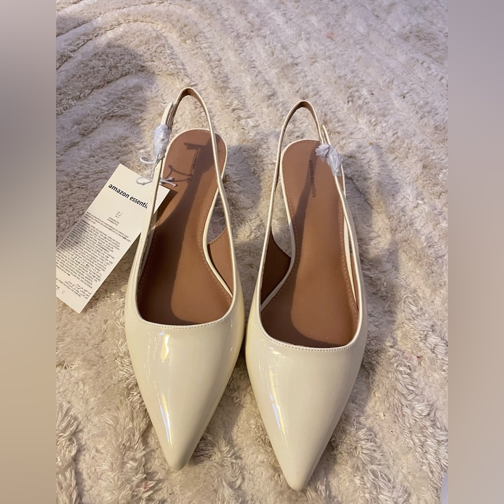 Amazon Essentials Cream Slingback Heels